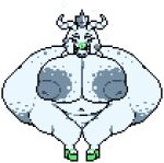 alternate_universe anthro areola belly big_breasts big_butt blush boss_monster_(undertale) bovid breasts butt butt_from_the_front camel_toe caprine cellulite crown digital_media_(artwork) ear_piercing ear_ring eyelashes eyeliner fat_upper_pubic_area female freckled_areola freckled_butt freckles fur genitals goat headgear hi_res horn huge_breasts huge_butt huge_hips hyper hyper_breasts hyper_butt hyper_hips jewelry lips long_ears looking_at_viewer makeup mammal mature_female montgomery_glands moronicpixels navel necklace nipples nude overweight overweight_anthro overweight_female parent_(lore) piercing pixel_(artwork) ring_piercing solo standing thick_lips thick_thighs toriel toriel_(underswap) underswap undertale undertale_(series) vulva white_body white_fur whoriel wide_hips