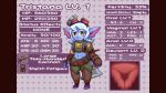  16:9 2019 animated clothed clothing digital_media_(artwork) female gun hair hi_res humanoid league_of_legends looking_at_viewer mammal ranged_weapon riot_games short_stack snesflint solo text tristana_(lol) uterus video_games weapon white_hair yordle 