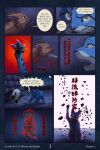 absurd_res african_wildcat akizuki_(pspspsy) blind blood bodily_fluids claws comic dialogue disability domestic_cat english_text felid feline felis female feral hi_res levitating magic magic_user male mammal night orange_body pain petals plant pspspsy rose_petals running siamese_cat slit_throat spellcasting tabby_fur tail text thorns vines whiskers wildcat witch