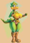  anthro big_breasts breasts clothed clothing crocodilian drawfruit featureless_breasts female hi_res reptile scalie topless 