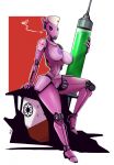  &lt;3 + 2019 battle_droid big_breasts breasts clothing droid female hat headgear headwear hi_res karakylia machine nipples not_furry nurse pink_body pussy robot simple_background solo star_wars syringe thick_thighs wide_hips 