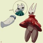  big_breasts bottomless breasts clothed clothing drawfruit female hollow_knight hornet_(hollow_knight) humanoid_penis male penis under_boob 