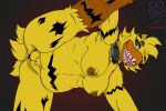  animatronic anthro avian beak belly bird breasts broken butt chica_(fnaf) chicken feathers female five_nights_at_freddy&#039;s five_nights_at_freddy&#039;s_4 galliform gallus_(genus) glowing glowing_eyes machine monster nightmare_chica_(fnaf) nipples nude overweight overweight_female phasianid purple_eyes pussy robot sharp_teeth solo spread_legs spreading teeth thevgbear video_games yellow_body yellow_feathers 
