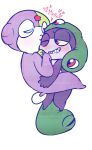  &lt;3 alien amphibian anthro blush carrying cub digital_media_(artwork) duo gyororo keronian kissing multi_eye sgt._frog sharp_teeth shurara smile teeth text tourmalice young 