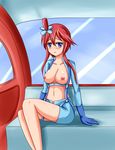  artist_request aveve blush breasts ferris_wheel fuuro_(pokemon) gym_leader large_breasts nipples pokemon red_hair smile 