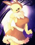  2019 anthro anthrofied breasts clothing costume detailed_background eevee female front_view halloween hi_res holidays kakuna nintendo pok&eacute;mon pok&eacute;mon_(species) skwidbone solo video_games 