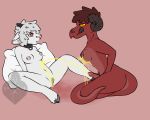  2016 5:4 anthro anthro_on_anthro areola biped bodily_fluids bovid breasts caprine circumcised collar digital_media_(artwork) dragon duo erection female front_view fur genital_fluids goat gynomorph gynomorph/female hair horn humanoid_penis humanoid_pussy intersex intersex/female licking licking_lips mammal medium_breasts navel nipples nude peeing penis pillow pussy side_view simple_background sitting spread_legs spreading tongue tongue_out urine urine_pool watersports wrendeer 