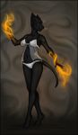  anthro babydoll clothed clothing domestic_cat felid feline felis female fire hi_res magic mammal nightgown skimpy solo soot_(ragamuffins) spottyjaguar 