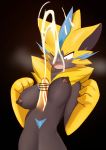  2019 absurd_res anthro blue_eyes blush bodily_fluids breasts censored claws cum cumshot disembodied_penis ejaculation female fur genital_fluids hi_res humanoid_penis legendary_pok&eacute;mon male male/female nintendo nipples open_mouth orgasm penis pok&eacute;mon pok&eacute;mon_(species) sex simple_background solo_focus titfuck umisag85rabb99 video_games yellow_body yellow_fur zeraora 