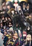  &gt;_&lt; 1boy 6+girls :d ;) absurdres agent_(girls_frontline) ak-12 ak-12_(girls_frontline) an-94_(girls_frontline) assault_rifle bandaid bandaid_on_nose bangs bare_shoulders beak_(girls_frontline) beard beret black_gloves black_hair black_legwear blonde_hair blush_stickers breasts brown_eyes brown_hair chain character_request cleavage drill_hair executioner_(girls_frontline) eyeliner eyepatch facial_hair fang frown girls_frontline gloves greaves green_eyes green_hair grey_hair gun hair_between_eyes hair_bun hair_over_one_eye hairband hat headphones heterochromia highres holding holding_gun holding_weapon hs2000_(girls_frontline) huge_filesize hunter_(girls_frontline) jacket judge_(girls_frontline) long_hair looking_at_viewer m16a1_(girls_frontline)_(boss) m4_carbine m4_sopmod_ii m4_sopmod_ii_(girls_frontline) m4a1_(girls_frontline) maid_headdress makeup mechanical_arm mod3_(girls_frontline) mole mole_under_eye multiple_girls nyto_iso_(girls_frontline) one_eye_closed open_mouth p22_(girls_frontline) parted_bangs ponytail purple_eyes red_eyes rifle ro635_(dinergate) ro635_(girls_frontline) sangvis_ferri sd_bigpie short_hair silver_hair smile smug st_ar-15_(girls_frontline) thighhighs tongue twintails weapon x95_(girls_frontline) yellow_eyes 