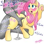  1:1 ambiguous_penetration bestiality blush bodily_fluids cum cum_drip dripping equid equine female feral fluttershy_(mlp) friendship_is_magic genital_fluids hi_res human looking_back male male/female mammal mrponeswildride muscular muscular_male my_little_pony penetration 