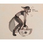  1:1 2019 anthro canid canine clothed clothing female mammal open_mouth solo standing teeth tongue traditional_media_(artwork) vaart 