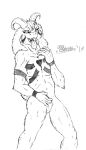  &lt;3 anthro asriel_dreemurr asriel_dreemurr_(god_form) black_eyes boss_monster bovid caprine featureless_chest featureless_crotch fur hand_on_shoulder hi_res male mammal marcushunter nude open_mouth pinup pose sketch solo tongue tongue_out undertale video_games white_body white_fur 