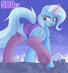 anus_outline clothing dialogue equid female feral friendship_is_magic hi_res horn macro mammal my_little_pony nignogs panties trixie_(mlp) underwear unicorn 