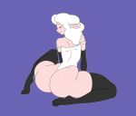  anthro big_butt bovid butt caprine clothing droopy_(series) female hi_res huge_butt leggy_lamb legwear mammal metro-goldwyn-mayer sanfingulipunrapin sheep sheep_wrecked solo squish thigh_highs thigh_squish 