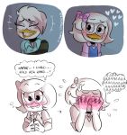  &lt;3 anatid anseriform avian bird blush clothing comic disney doritofalls duck ducktales ducktales_(2017) female female/female lena_(ducktales) smile webby_vanderquack 