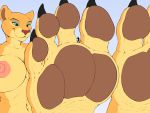  4:3 4_toes absurd_res anthro barefoot blue_eyes breasts claws disney feet felid female foot_focus hi_res larger_female lion mammal micro mtfoxx nala nipples pantherine pawpads plantigrade size_difference smile soles the_lion_king toe_claws toes yellow_sclera 