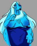  alternate_species bloodhound blue_body blue_diamond_(steven_universe) blue_fur breasts canid canine canis cartoon_network curvy_figure deermary domestic_dog exposed female fur furrification hunting_dog mammal mature_(disambiguation) mature_female nipples old scent_hound solo steven_universe white_eyes wide_hips 
