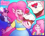  anthro comic cupcake digital_media_(artwork) equid equine female female_pred food friendship_is_magic hi_res inside_mouth macro mammal micro mouth_shot my_little_pony neck_bulge oral_vore pinkie_pie_(mlp) rainbow_dash_(mlp) sheela swallowing tongue twilight_sparkle_(mlp) vore 