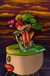  &lt;3 2015 blue_eyes brown_eyes female iggy_koopa koopa koopaling male mario_bros nintendo pom_pom_(mario) renee-moonveil scalie video_games 