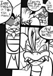  2015 dialogue eyewear iggy_koopa koopa koopaling ludwig_von_koopa male mario_bros monochrome nintendo renee-moonveil roy_koopa scalie scar video_games 