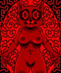  abstract_background breasts creepy dengus-pengus digital_media_(artwork) domestic_cat felid feline felis female hi_res mammal pixel_(artwork) pussy simple_background solo 