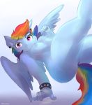  anthro anthrofied big_breasts breasts equid equine female friendship_is_magic hi_res mammal mtcerber my_little_pony nipples nude pterippus rainbow_dash_(mlp) solo wings 