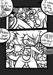  2015 bodily_fluids crying dialogue eyewear iggy_koopa koopaling larry_koopa lemmy_koopa ludwig_von_koopa male mario_bros monochrome nintendo renee-moonveil roy_koopa scar tears video_games 