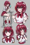  1girl :i android artist_request blush cocktail cocktail_glass cup cyberpunk dorothy_haze drinking_glass hairband highres pink_eyes pink_hair pout shoes skirt solo va-11_hall-a 