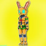  1:1 2019 absurd_res digital_media_(artwork) expressionless hi_res lagomorph leporid lights machine mammal mecha metal pankanchan rabbit robot simple_background solo standing 