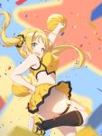  amochin ass cheerleader garter hachimiya_meguru nopan skirt_lift the_idolm@ster the_idolm@ster_shiny_colors 