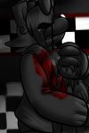  2014 animatronic blood bodily_fluids bonnie_(fnaf) crying death five_nights_at_freddy&#039;s lagomorph leporid machine male mammal mike_schmidt_(fnaf) rabbit renee-moonveil robot tears video_games 