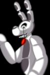  2014 animatronic black_background bonnie_(fnaf) five_nights_at_freddy&#039;s lagomorph leporid looking_at_viewer machine male mammal rabbit renee-moonveil robot simple_background solo video_games 