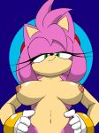  amy_rose breasts eulipotyphlan female hedgehog hi_res looking_at_viewer low-angle_view mammal nipples nude smile solo sonic_(series) thetyrant 