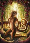  2019 anoroth anthro breasts brown_body brown_fur day detailed_background digital_media_(artwork) dragon featureless_breasts featureless_crotch female fur furred_dragon hi_res lisyra outside solo wingless_dragon 