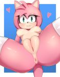 &lt;3 2019 accessory amy_rose anthro anus breasts butt clitoris clothing eulipotyphlan eyelashes female green_eyes hair hair_accessory hairband hedgehog hi_res joosiart legwear looking_at_viewer mammal mostly_nude nipples nude pink_body pink_hair plump_labia presenting presenting_pussy pussy short_tail smile solo sonic_(series) spread_legs spreading thick_thighs thigh_highs video_games 