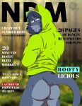  2019 absurd_res anthro big_butt butt clothed clothing digital_media_(artwork) english_text eyewear felid fur glasses hi_res lion looking_at_viewer male mammal melanistic muscular nell-chan pantherine pink_nose pose solo standing text 