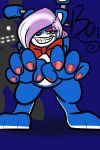  2014 ambiguous_gender female five_nights_at_freddy&#039;s five_nights_at_freddy&#039;s_2 green_eyes renee-moonveil shadow_bonnie_(fnaf) smile toy_bonnie_(fnaf) video_games 