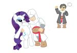 2014 assassin&#039;s_creed blue_eyes equid equine friendship_is_magic horse human mammal my_little_pony pony rarity_(mlp) rousemouse ubisoft video_games 
