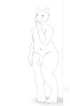  2019 anthro blush digital_media_(artwork) embarrassed erection free_art fur hi_res humanoid_penis hyaenid jakethegoat male mammal moobs nipples nude overweight overweight_male penis shy simple_background sketch slightly_chubby smile solo 