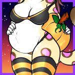  1:1 anthro belly big_belly big_breasts breasts cheetah clothing felid feline female food fruit fur halloween hand_on_stomach holidays hybrid kiwipotato lingerie lion low_res mammal multicolored_body multicolored_fur pantherine plant pregnant pumpkin solo spots standing thick_thighs white_body white_fur yellow_body yellow_fur 
