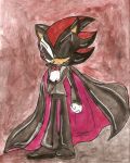  2009 cape clothed clothing eulipotyphlan flower hedgehog mammal mask phantom_of_the_opera plant sadic-shadow shadow_the_hedgehog sonic_(series) traditional_media_(artwork) 