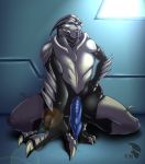  absurd_res alien blue_eyes bodily_fluids cum genital_fluids hi_res male mass_effect neonyx penis turian video_games 