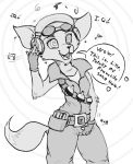  2019 anthro canid canine cashier:3 clothing fox grope hypnosis male mammal masturbation mind_control monochrome music open_mouth paladins pip_(paladins) solo text toying_self 