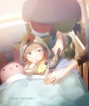  1girl 2boys aki_(neyuki41028) aldnoah.zero baby blue_eyes cradle family father_and_son mother_and_son multiple_boys short_hair silver_hair slaine_troyard solo_focus thumb_sucking younger 