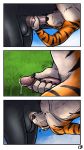  anthro balls barbed_penis bestiality comic duo equid equine fangs felid fellatio feral hi_res horse hufnaar male male/male mammal oral pantherine penetration penile penis servicing_from_below sex tiger 