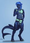  anthro bulge clothed clothing digital_media_(artwork) fish hair hi_res jhony. looking_at_viewer male marine shark simple_background smile solo underwear 