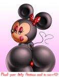  &lt;3 2018 accessory angelauxes anthro bedroom_eyes big_butt bow_tie butt clothed clothing digital_media_(artwork) dirty_talk disney english_text female hair_accessory hair_bow hair_ribbon half-closed_eyes inviting looking_at_viewer looking_back mammal minnie_mouse mouse murid murine partially_clothed ribbons rodent seductive text thick_thighs tongue tongue_out 