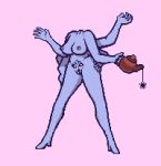  2019 accessory anthro anthropod arachnid arthropod breasts cheeprick_(artist) digital_media_(artwork) edit fangs female full-length_portrait looking_at_viewer muffet multi_arm multi_eye multi_limb nipples nude open_mouth pixel_(artwork) portrait pussy rearranged simple_background smile solo spider teapot undertale video_games what_has_science_done 