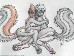  female female/female hug mammal mephitid nayrin noisette paws siba skunk 